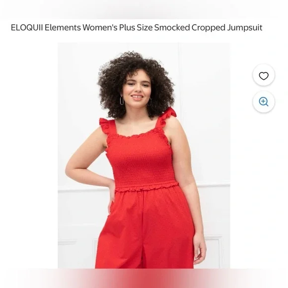 Eloquii Elements Chic Red Jumpsuit ❤️ PLUS SIZE 18 - Picture 7 of 10